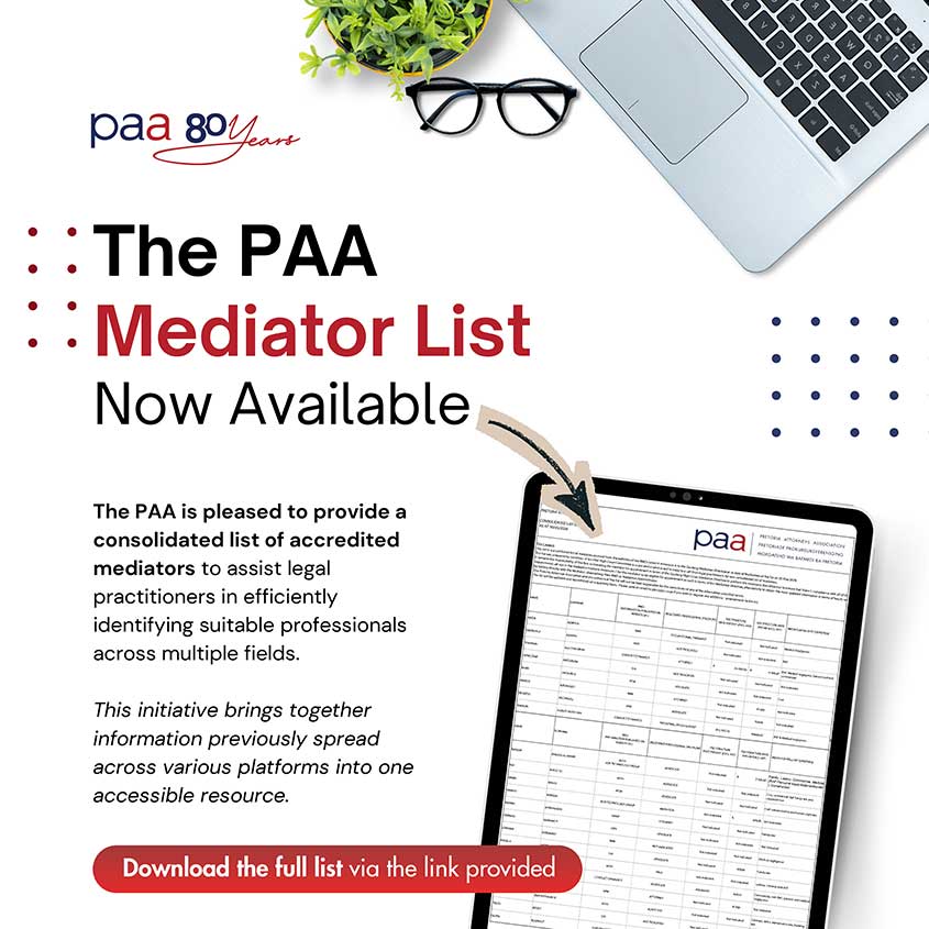 PAA Mediation Panel List PAA Mediation Panel List