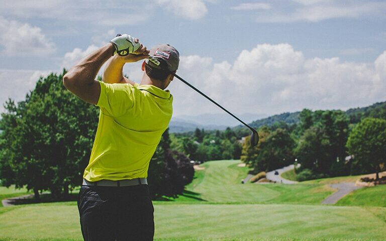 Man playing Golf